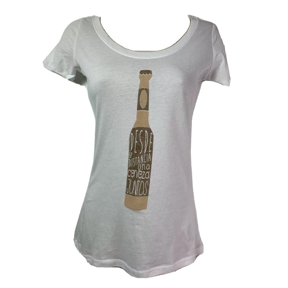 Pan & Miel Juniors Small "Desde la Distancia una Cerveza‎ Juntos" T-Shirt NWT